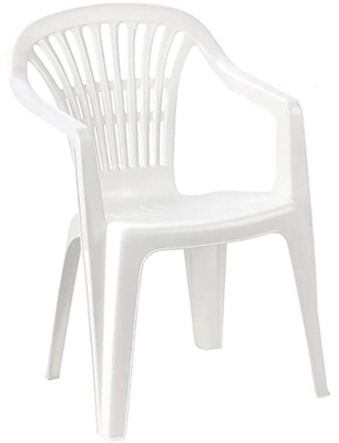 Picture of Garden chair Progarden Lyra, white, 54 cm x 56 cm x 80 cm