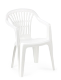 Show details for Garden chair Progarden Scilla, white, 54 cm x 53 cm x 80 cm