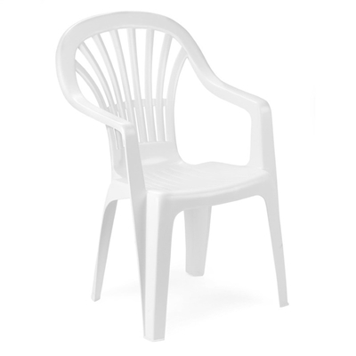 Picture of Garden chair Progarden Zena, white, 55 cm x 56 cm x 89 cm