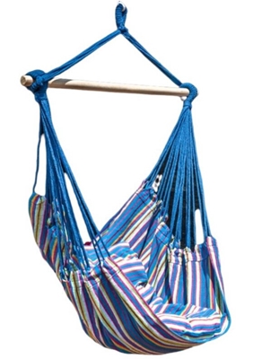 Picture of Garden swing, attachable Vigo Hanging Hammock 4883, blue