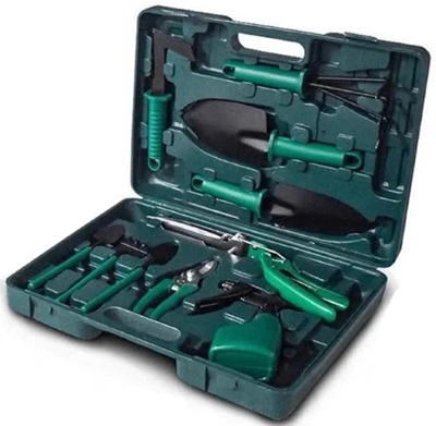 Picture of Tool set Vigo Garden Tools, metal, black/green, 10 pcs.