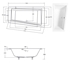 Picture of Bathtub Besco Intima Slim Right 150, 1500 mm x 850 mm x 415 mm, asymmetrical