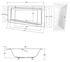 Picture of Bathtub Besco Intima Slim Right 160, 1600 mm x 900 mm x 415 mm, asymmetrical