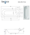 Picture of Bathtub Besco Intrica 160, 1600 mm x 750 mm x 410 mm, rectangular