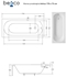 Picture of Bathtub Besco Intrica 170, 1700 mm x 750 mm x 410 mm, rectangular