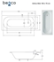 Picture of Bathtub Besco Intrica Slim 150, 1500 mm x 750 mm x 410 mm, rectangular