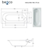 Picture of Bathtub Besco Intrica Slim 160, 1600 mm x 750 mm x 410 mm, rectangular