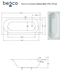 Picture of Bathtub Besco Intrica Slim 170, 1700 mm x 750 mm x 410 mm, rectangular