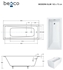 Picture of Bathtub Besco Modern Slim 160, 1600 mm x 700 mm x 395 mm, rectangular