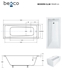 Picture of Bathtub Besco Modern Slim 180, 1800 mm x 800 mm x 395 mm, rectangular