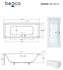 Picture of Bathtub Besco Quadro 190, 1900 mm x 900 mm x 420 mm, rectangular