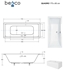 Picture of Bathtub Besco Quadro Slim 175, 1750 mm x 790 mm x 420 mm, rectangular