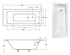 Picture of Bath Besco Talia Slim 160, 1600 mm x 750 mm x 425 mm, rectangular