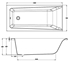 Picture of Bathtub Cersanit Lorena AZBR1000210058, 1500 mm x 700 mm x 580 mm, rectangular