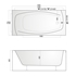 Picture of Bath Kyma Lina, 1500 mm x 700 mm x 620 mm, rectangular