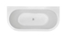 Picture of Bathtub Masterjero 51778, 1700 mm x 780 mm x 600 mm, oval