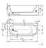 Picture of Bathtub Masterjero TORINO ANGOLO BN142I, 1700 mm x 700 mm x 550 mm, left