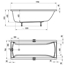 Picture of Bathtub Ravak Classic, 1700 mm x 700 mm x 610 mm, rectangular