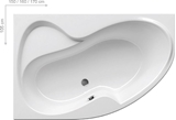 Show details for Bathtub Ravak Rosa II C221000000, 1700 mm x 1050 mm x 455 mm, corner