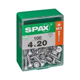 Show details for SCREW 4X20 WHITE ZN 100 PCS (SPAX)