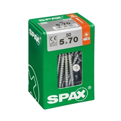 Picture of SCREW 5X70 WHITE ZN 50 PCS (SPAX)