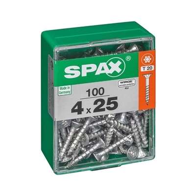 Picture of SCREW 4X25 WHITE ZN 100 PCS (SPAX)