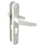 Show details for DOOR HANDLE / BUT 72MM WHITE (BARCZ)